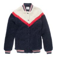 Blouson sherpa Marine/Rouge Fille Teddy Smith Banofee pas cher