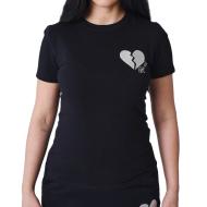 T-shirt Noir Femme Project X Paris Cœur Brisé pas cher