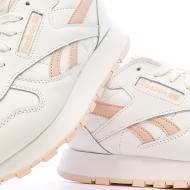 Baskets Blanches/Roses Femme Reebok Classic Leather vue 7