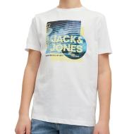 T-shirt Blanc Garçon Jack and Jones Booster pas cher
