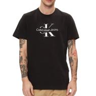 T-shirt Noir Homme Calvin Klein Jeans Disrupted