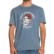 T-shirt Bleu Homme Quiksilver Skullss pas cher