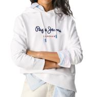 Sweat à Capuche Blanc Femme Pepe jeans Calista pas cher