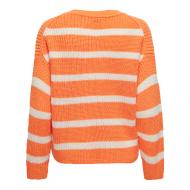 Pull à Rayures Orange Femme JDY Stripe vue 2