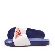 Claquettes Blanc/Bleu Homme Adidas Adilette Shower HQ6885 pas cher