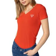 T-shirt Rouge Femme Guess Mini Triangle