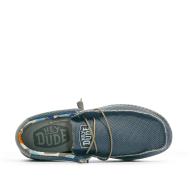 Chaussures Bleu Homme Hey Dude Wally Triple Needle vue 4