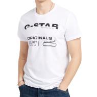 T-shirt Blanc Homme G-Star Originals D21664 pas cher