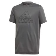 T-Shirt gris garçon Adidas TEE GLOBLU/BLACK pas cher