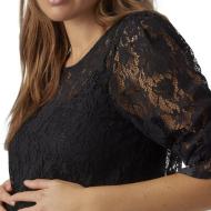 T-Shirt Noir Femme Vero Moda Maternity Lace Top vue 3