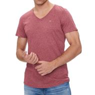 T-shirt Rouge Homme Tommy Hilfiger Xslim Jaspe