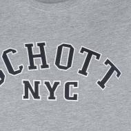 T-shirt Gris Homme Schott Crew vue 3