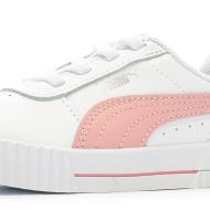 Baskets Blanche/Rose Fille Puma Inf Carina vue 7