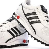 Baskets Blanches/Noires Garçon/Fille Adidas La Trainer vue 7