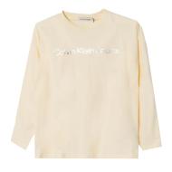 T-shirt Manches Longues Beige Fille Calvin Klein Jeans IU0IU00542 pas cher