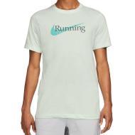 T-shirt Vert d'eau Homme Nike Run pas cher