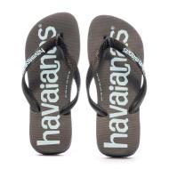 Tongs Noir Mixte Havaianas Logomania vue 3