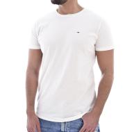 T-shirt Blanc Homme Tommy Jeans Slim Jaspe