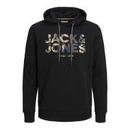 Sweat à Capuche Noir Homme Jack & Jones James