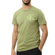 T-shirt Kaki Homme Calvin Klein Jeans Meta Monogram pas cher