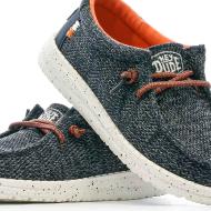 Chaussures Bleu Garçon Hey Dude Wally Youth Sox vue 7