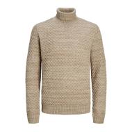 Pull Col roulé Beige Homme Jack & Jones Roll Neck pas cher