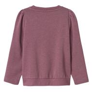 Sweat Violet Fille Name it Coeur vue 2