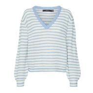 Pull Bleu/Écru Femme Vero Moda Mearth