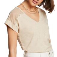 T-shirt Beige Femme Morgan DINAMI pas cher