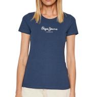 T-shirt Marine Femme Pepe Jeans New Virginia