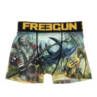 Boxer Noir/Jaune à Imprimés Garçon Freegun Orc pas cher