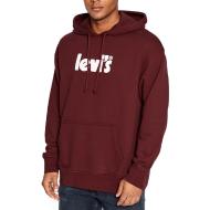 Sweat à capuche Bordeaux Homme Levis Graphic Po pas cher