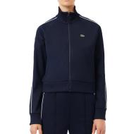 Veste Zippé Marine Femme Lacoste Paris Interlock pas cher