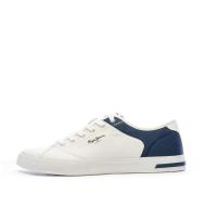 Baskets Blanc/Marine Homme Pepe jeans Kenton Road pas cher