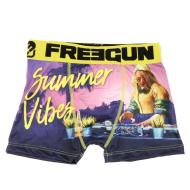 Boxer Noir/Jaune à Imprimés Garçon Freegun Vib pas cher