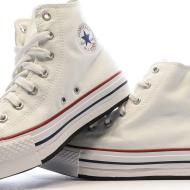 Baskets Blanches à Plateforme Femme Converse All Star High vue 7