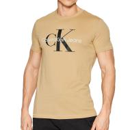 T-shirt Beige Homme Calvin Klein Jeans Two Tone