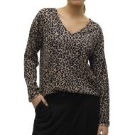 Blouse Marron/Noire Femme Vero Moda Merve pas cher