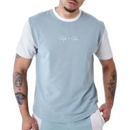 T-shirt Bleu Homme Project X Paris Colorblock