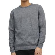 Pull Gris Homme Jack & Jones Basic Knit pas cher