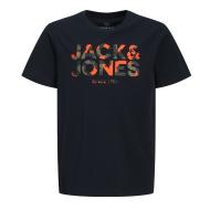 T-shirt Noir/Orange Garçon Jack & Jones James