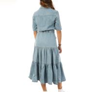 Robe Bleu Femme Monday Premium L3238 vue 2