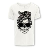 T-shirt Blanc Fille Kids ONLY Kogemma pas cher