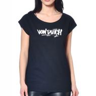 T-shirt Noir Femme Von Dutch Logo pas cher