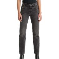 Jean Gris Femme Levi's 501 Donna pas cher