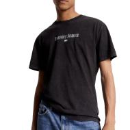 T-shirt Noir Homme Tommy Hilfiger New Tonal pas cher