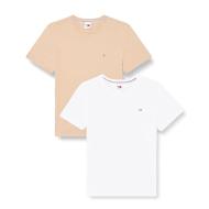 X2 T-shirt Blanc/Beige Homme Tommy Hilfiger DM0DM15381