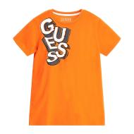 T-shirt Orange Garçon Guess Groovy