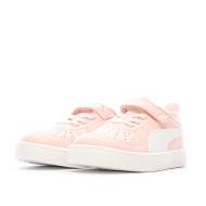 Baskets Rose/Blanche Fille Puma Rickie vue 6