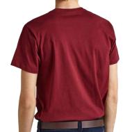 T-shirt Rouge Bordeaux Homme Pepe jeans Eggo N vue 2